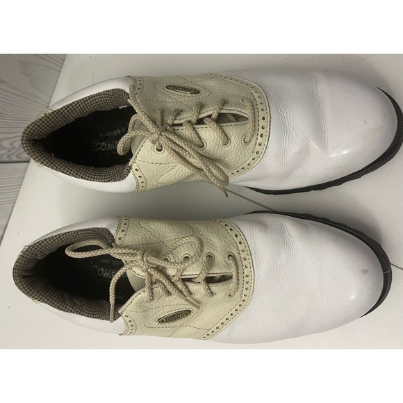 FOOTJOY  COMFORT  LEATHER  WOMEN'S  WHITE GOLF SHOES SIZE 8 M - Picture 2 of 3